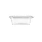 8 Oz Hinged Square Deli Clear Pet Container